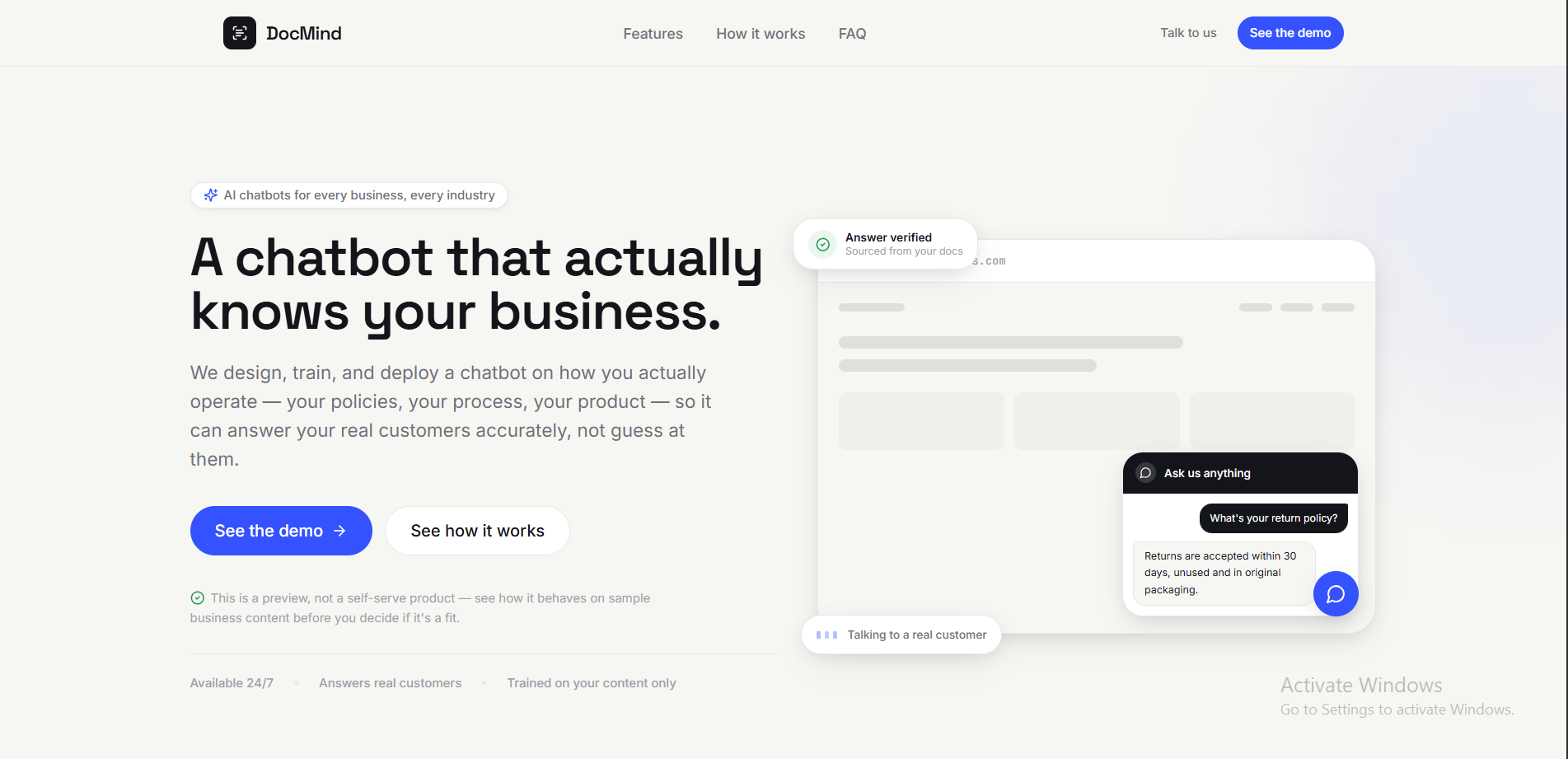 AI Customer Service Agent screenshot 1